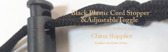 Μαύρο πλαστικό πώμα σκοινιού & διευθετήσιμη τραβέρσα